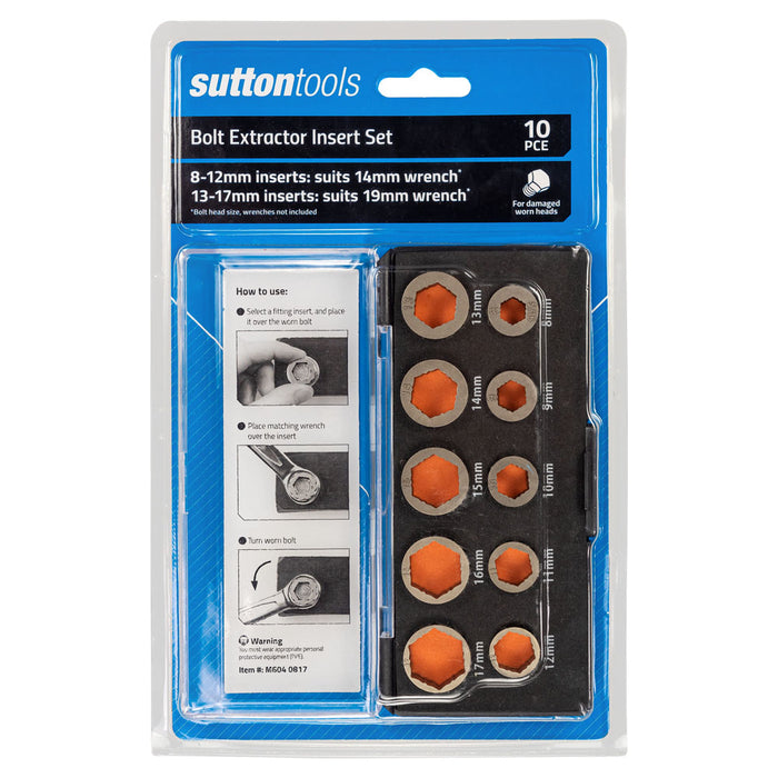 Sutton Bolt Extractor Insert Set 8-17mm