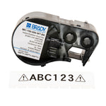 Brady MC-750-595-WT-BK All Weather Permanent Adhesive Vinyl Label Tape with Ribbon for BMP41/BMP51 0.75