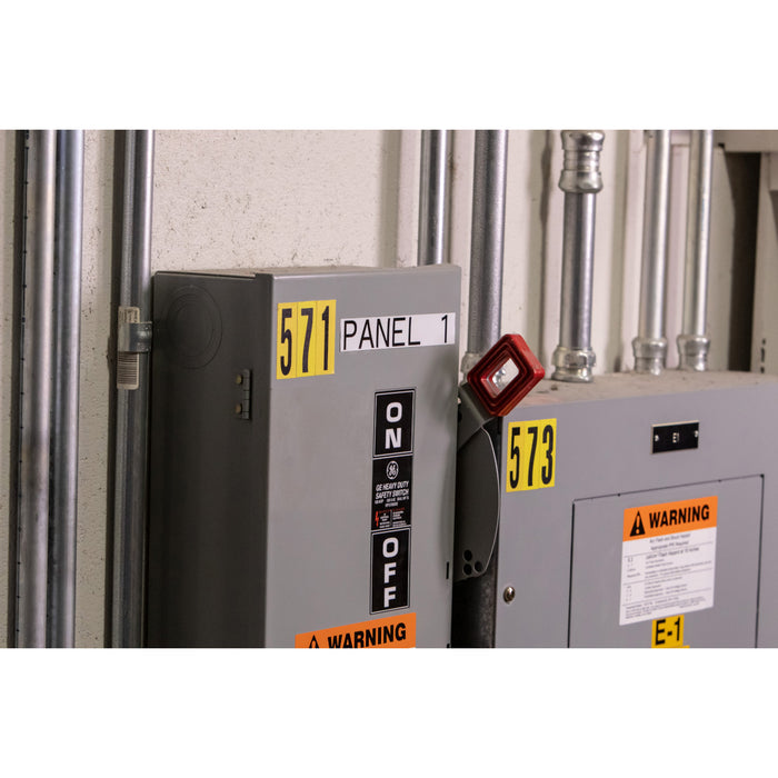 Brady MC-750-595-WT-BK All Weather Permanent Adhesive Vinyl Label Tape with Ribbon for BMP41/BMP51 0.75