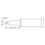 Metcal Chisel Tip (GT4), 1.0x10.0mm GT4-CH0010S