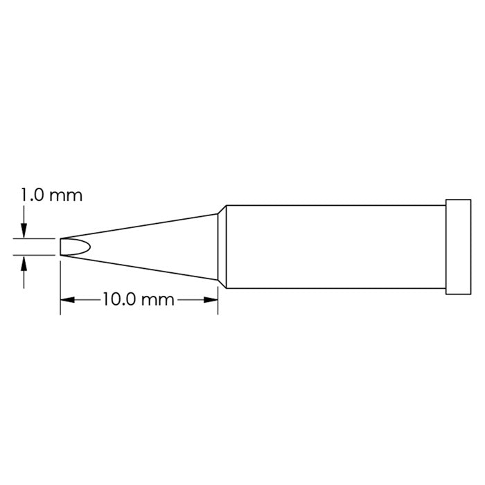 Metcal Chisel Tip (GT4), 1.0x10.0mm GT4-CH0010S