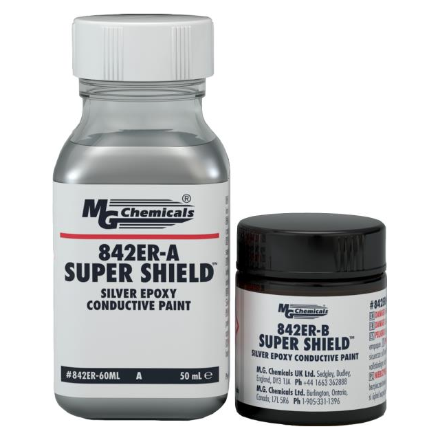 MG Chemicals Silver Epoxy Paint 60ml 2 Bottle Kit