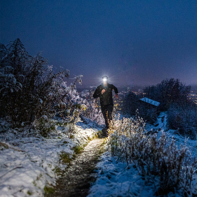 Ledlenser NEO5R 600lm Twin LED Fusion Beam Rechargeable Running Headlamp Grey