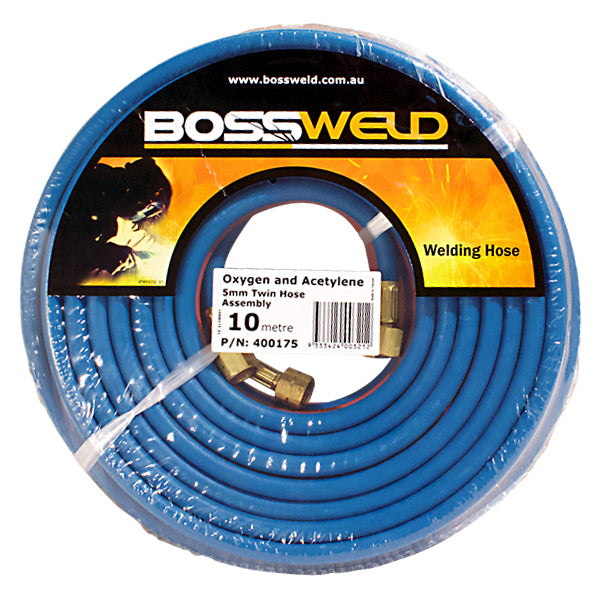 Bossweld Oxygen/Acetylene Twin Hose Assembly 10m