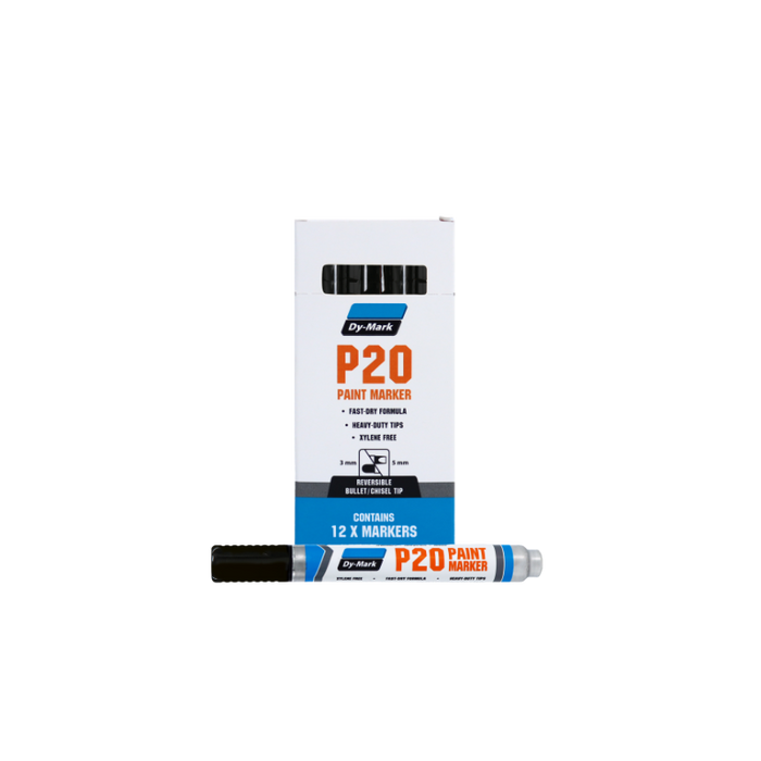 Dy-Mark P20 Paint Marker Black 12 Pack 12072001