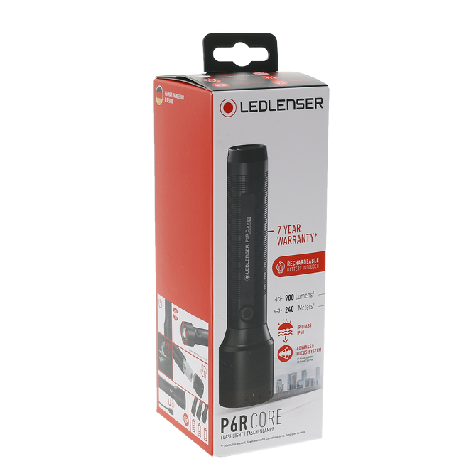 Ledlenser P6R Core 900lm Xtreme LED Rechargeable Waterproof Flashlight