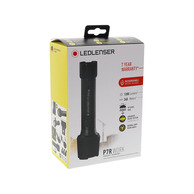 Ledlenser P7R Work 1200lm Xtreme LED Rechargeable Rugged Waterproof Flashlight