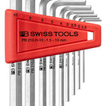 PB Swiss 9 Pce Metric Hexagon Key L-Wrench Set in Blister Pack (1.5-10mm)