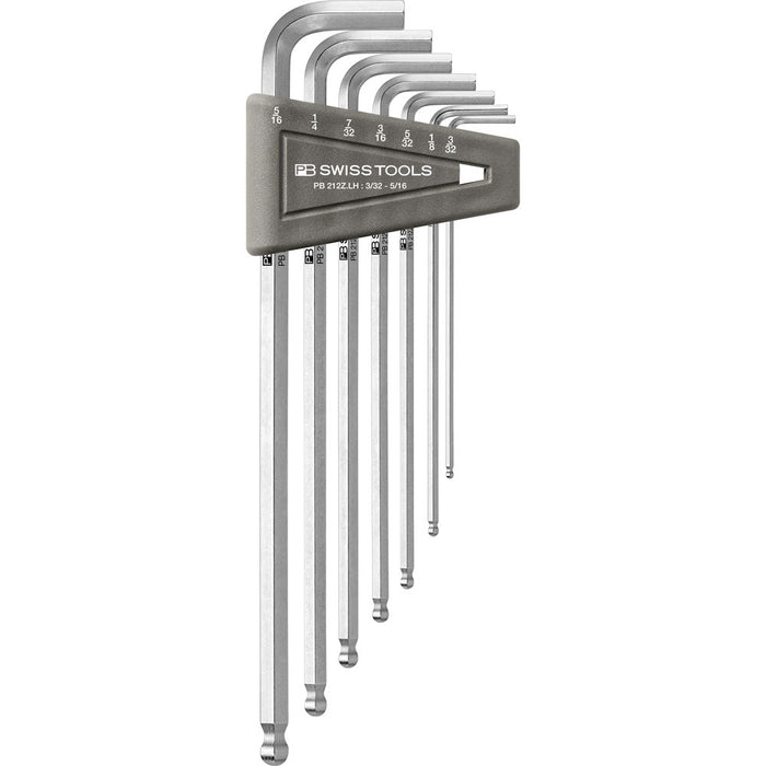 PB Swiss 7 Pce Imperial Ball End Hex Key Set (3/32