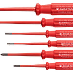 PB Swiss 6 Pce Classic Slotted & Phillips VDE Slim Screwdriver Set in Box