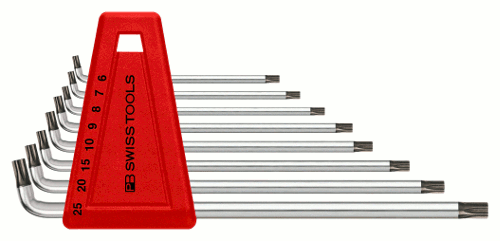 PB Swiss L-Key Long For Torx® Screws, 8 Pce