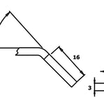 Piergiacomi Long Smooth Flat Nose Pliers Bent at 45° PNB 2008