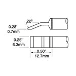 Metcal PTC Solder Tweezer Cartridge Blade 6.35mm 700 Series PTC-7BL1306R