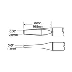Metcal PTTC Solder Tweezer Cartridge Blade 2.0mm (0.08
