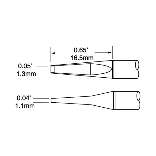Metcal PTTC Solder Tweezer Cartridge Blade 1.27mm (0.05