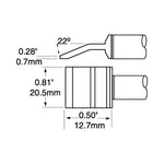 Metcal PTTC Solder Tweezer Cartridge Blade 20.6mm (0.8