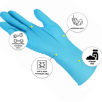 PROVAL Foodie Blues Duo PF Vinyl / Nitrile Blend Glove - Medium
