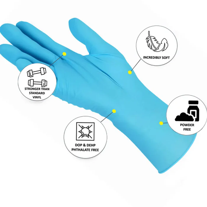 PROVAL Foodie Blues Duo PF Vinyl / Nitrile Blend Glove - Medium