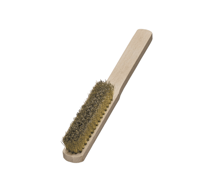 Lessmann Fine Brushes 225x24mm 5 Rows Brass Wire MES Crimped 0.15mm