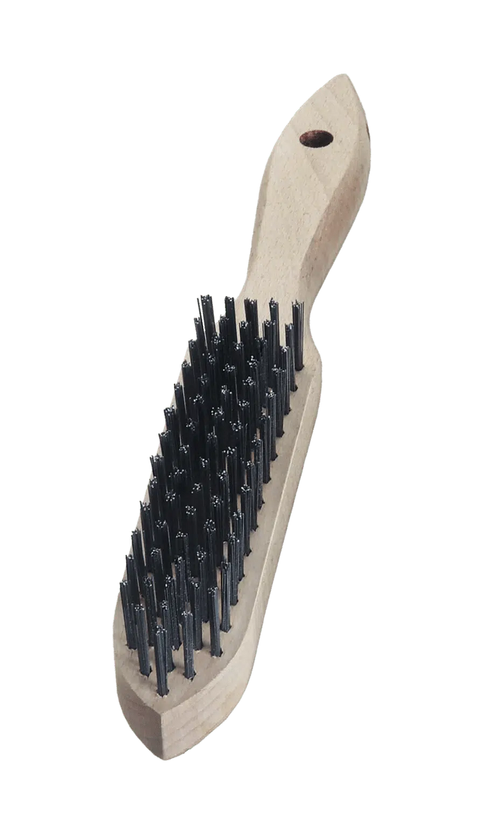 Lessmann Hand Brush 5 Rows Steel Wire STA Straight approx. 0.35 mm