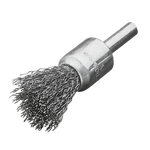 Lessmann End Brushes with 6mm Shank Dia 17mm Long 65mm Steel Wire STA Crimped 0.15mm High 22mm