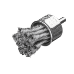 Lessmann Knot End Brush 6mm Shank Dia 29mm 12 Knots Steel Wire STH Straight 0.35mm