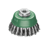 Lessmann Knot Cup Brush Dia 65mm 18 Z Steel Wire Stainless ROH Straight 0.35mm Thread M14