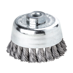 Lessmann Knot Cup Brushes Dia 65mm 18 Z Steel Wire STH Straight 0.5mm Thread M14