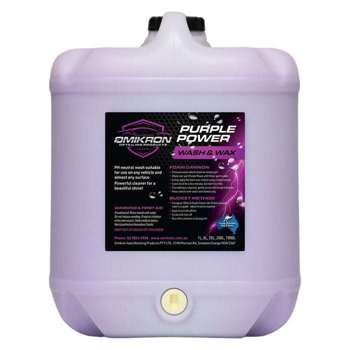 Omikron Purple Power Foam Wash & Wax 20L PURPOW20