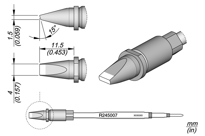 JBC Chisel Cartridge 4 x 1.5 R245007