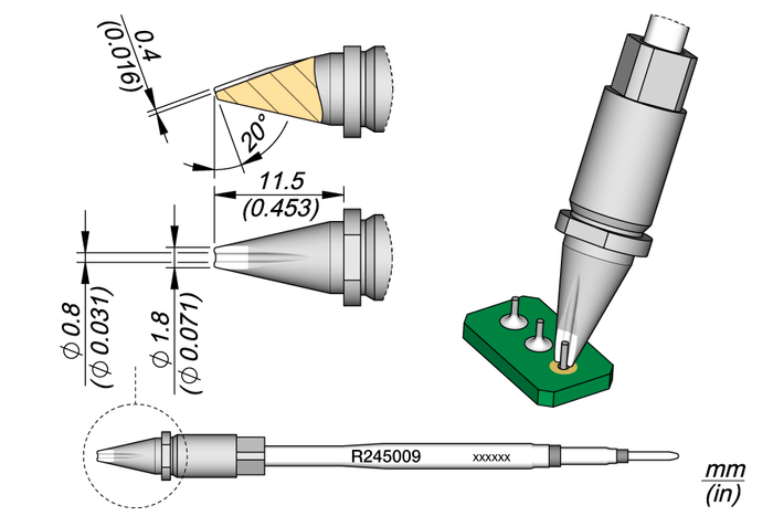 JBC Barrel Cartridge Ø 0.8 R245009