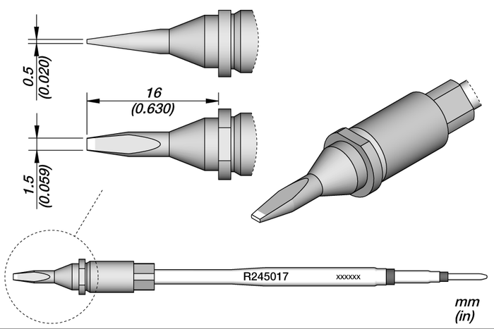 JBC Chisel Cartridge 1.5 x 0.5