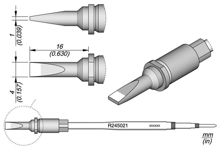 JBC Chisel Cartridge 4 x 1