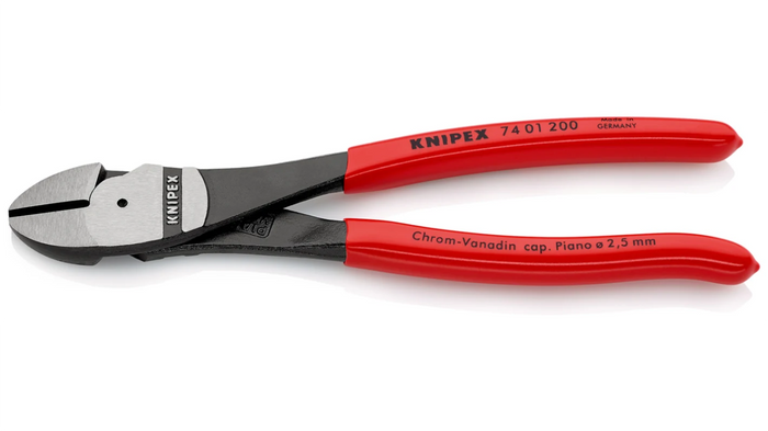 Knipex High Leverage Diagonal Cutter 200mm Plastic Coated
