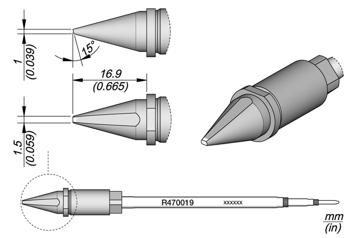 JBC Chisel Cartridge 1.5 x 1  R470019