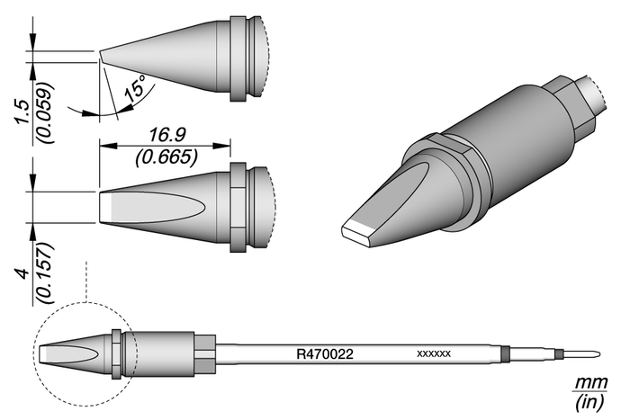JBC Chisel Cartridge 4 x 1.5 R470022