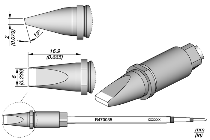 JBC Chisel Cartridge 6 x 2
