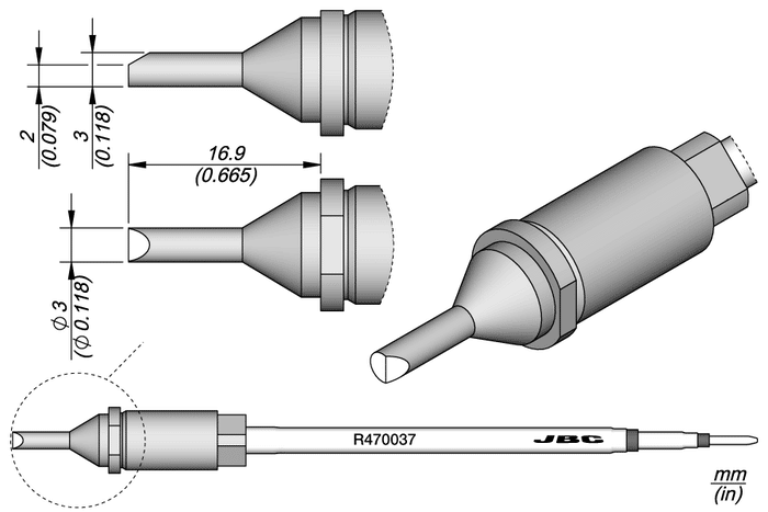 JBC Bevel Cartridge Ø 3.0 R470037