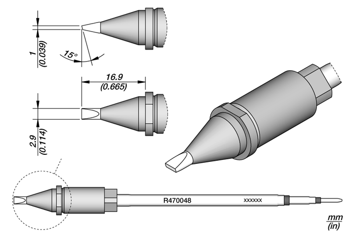 JBC Chisel Cartridge 2.9 x 1 R470048