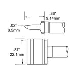 Metcal RFP Rework Cartridge Blade 16mm (0.63