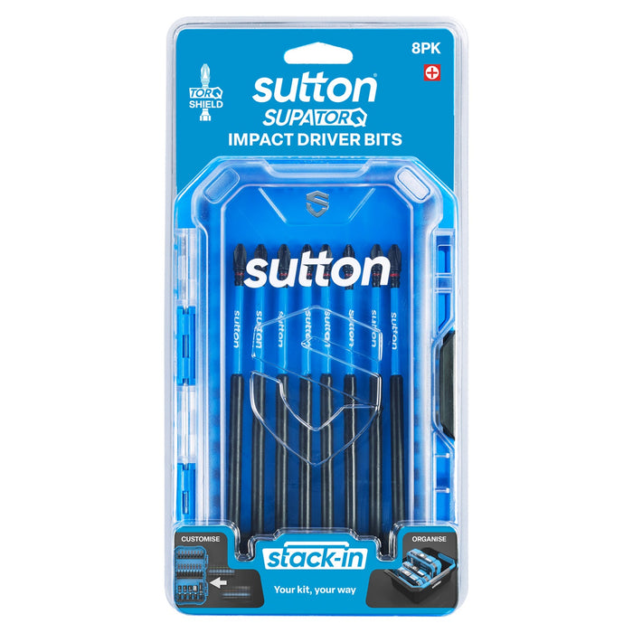 Sutton SupaTorq Phillips Impact Screwdriver Bits  PH2 150mm Stack-in 8 Pack S200T08G02
