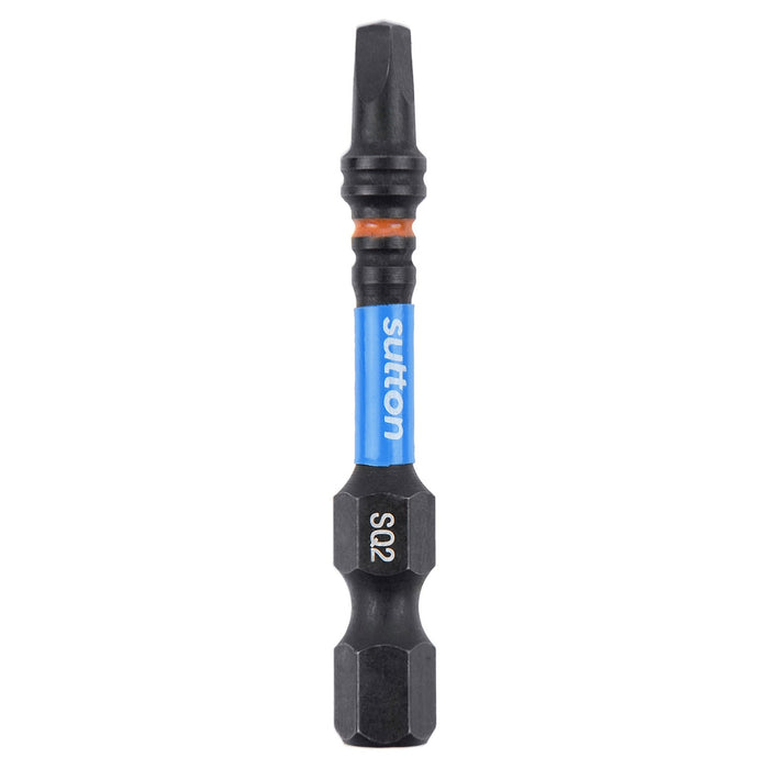 Sutton SupaTorq Square Robertson Impact Screwdriver Bits SQ2 50mm Stack-In 15 Pack S204T15B02