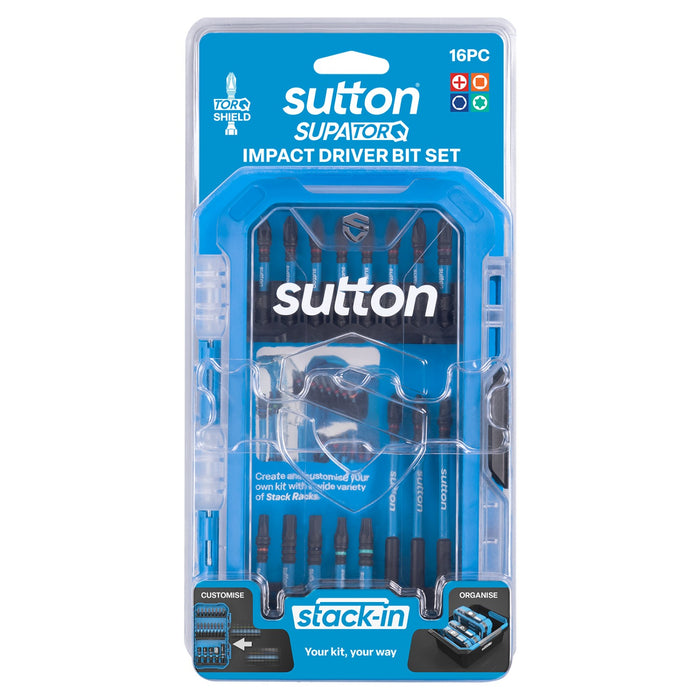 Sutton SupaTorq Impact Screwdriver Bits Set 16 Piece S250S16A