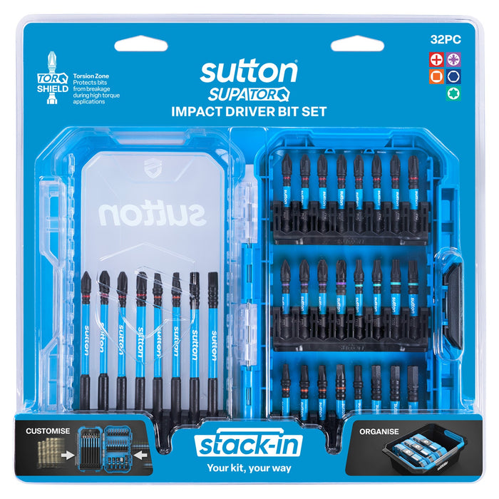 Sutton SupaTorq Impact Screwdriver Bits Set 32 Piece S250S32A
