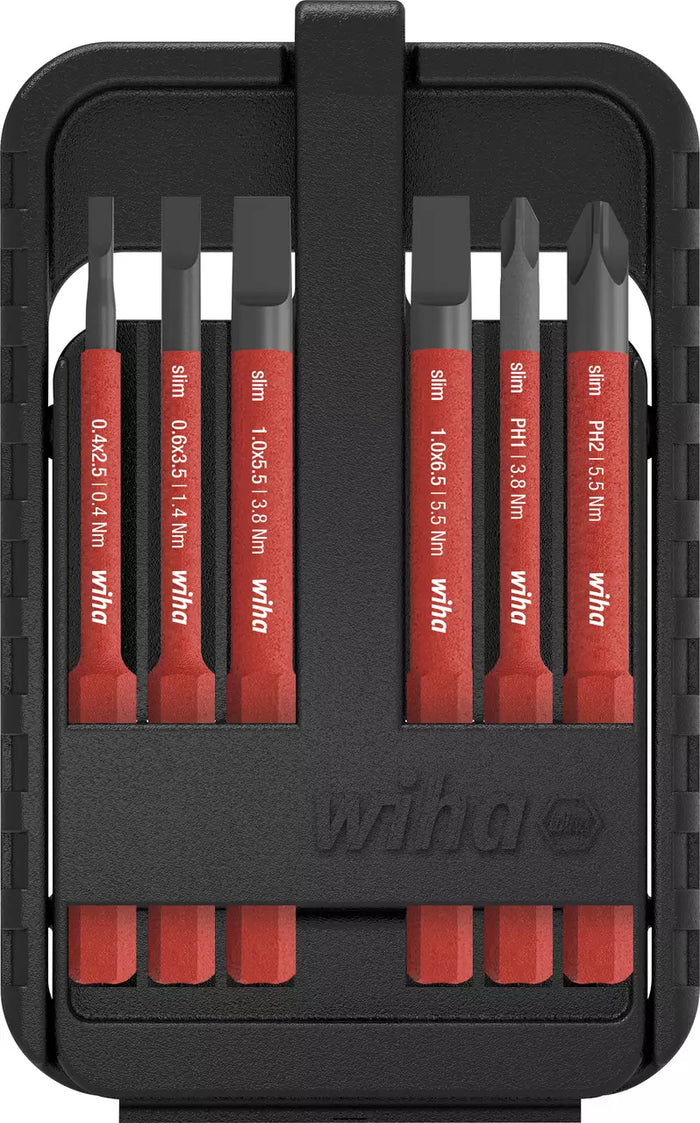 Wiha SB 2831B902 SlimBit Electric Bit Set, 6 Pce