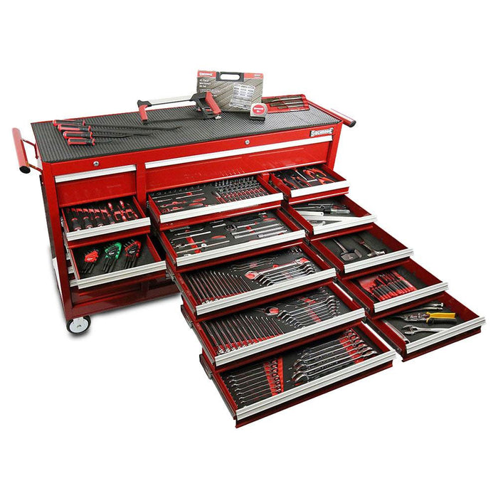 Sidchrome 393 Pce Metric/AF Tool Kit Triple Bank Roller Cabinet