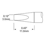 Metcal SCP Soldering Cartridge Chisel 3mm (0.118