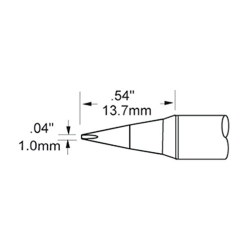 Metcal Soldering Tip Chisel 1mm (0.04