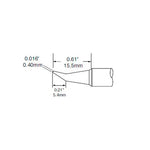 Metcal Soldering Tip Conical Bent 0.4mm (0.016