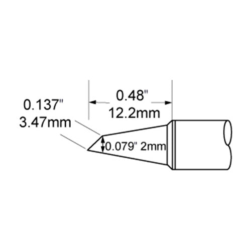Metcal Rework Tip Hoof Drag 2mm (0.79